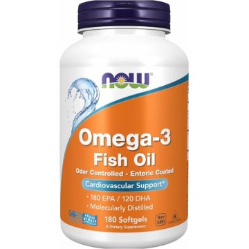 Now Omega-3 Fish Oil Enteric Coated 180 softgels