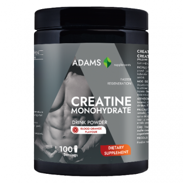 Creatina monohidrata (portocala), 400g, Adams Supplements