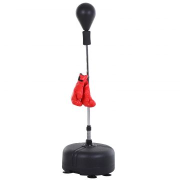 HOMCOM Punching Ball Sac de Box Sol cu Manusi Incluse Inaltime Reglabila | Aosom Romania