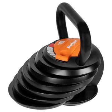 Kettlebell ajustabil Rebel Active RBA-2324-18, 3.5 - 18 kg, 6 talere