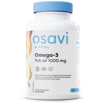 Osavi Omega-3 Fish Oil Molecularly Distilled 1000 mg 60 softgels