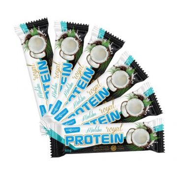 Pachet Maxsport Baton Proteic cu Cocos, fara gluten, Malibu, 60g 6+1 GRATIS