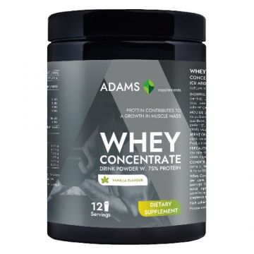 Whey Concentrate Protein (vanilie) 360gr, Adams