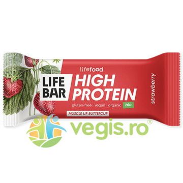 Baton Proteic cu Capsuni Ecologic/Bio 40g Baton Proteic cu Capsuni Ecologic/Bio 40g