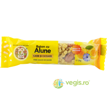 Baton cu Alune, Caise si Cicoare fara Adaos de Zahar 28g Baton cu Alune, Caise si Cicoare fara Adaos de Zahar 28g