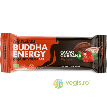 Baton Energizant cu Guarana si Cacao fara Gluten Ecologic/Bio 35g Baton Energizant cu Guarana si Cacao fara Gluten Ecologic/Bio 35g