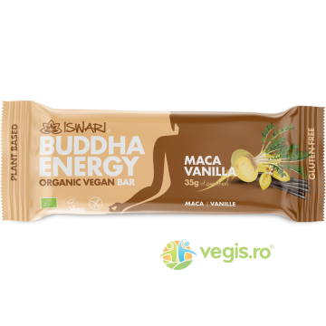 Baton Energizant cu Maca si Vanilie fara Gluten Ecologic/Bio 35g Baton Energizant cu Maca si Vanilie fara Gluten Ecologic/Bio 35g