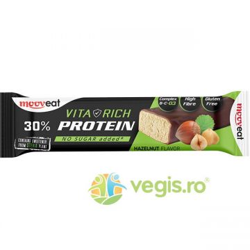 Baton Proteic 30% cu Alune fara Gluten si Zahar Adaugat - Vita Rich 60g Baton Proteic 30% cu Alune fara Gluten si Zahar Adaugat - Vita Rich 60g
