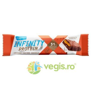 Baton Proteic 31% Proteine cu Ciocolata si Alune de Padure fara Gluten Infinity Protein 55g Baton Proteic 31% Proteine cu Ciocolata si Alune de Padure fara Gluten Infinity Protein 55g