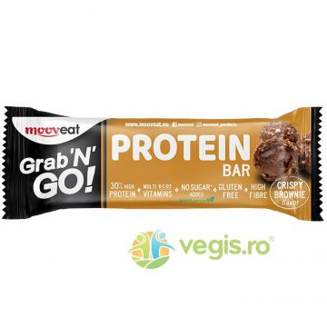 Baton Proteic Crispy Brownie Grab'N'Go fara Gluten si Zahar Adaugat 40g Baton Proteic Crispy Brownie Grab'N'Go fara Gluten si Zahar Adaugat 40g