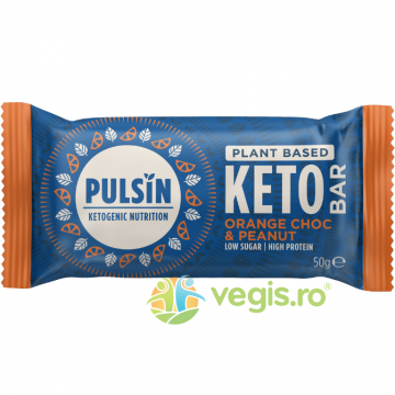 Baton Proteic Keto cu Ciocolata, Portocale si Arahide fara Gluten 50g Baton Proteic Keto cu Ciocolata, Portocale si Arahide fara Gluten 50g