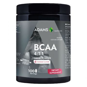 BCAA 4:1:1, 400gr, aroma zmeura, Adams