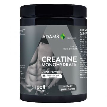 Creatina monohidrata (fara aroma), 450g, Adams Adams Supplements