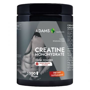 Creatina monohidrata (portocala rosie), 450g, Adams Supplements